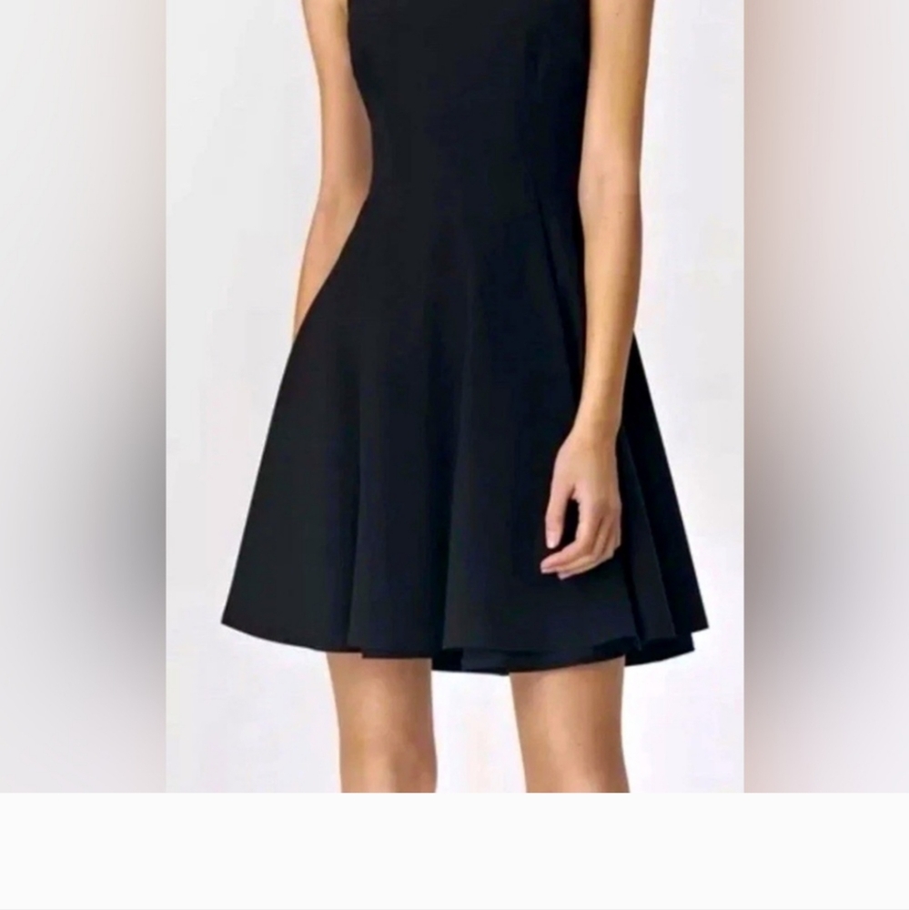 SPANX Black Perfect Fit And Flare A-Line Dress Crew Neck Sleeveles  Medium